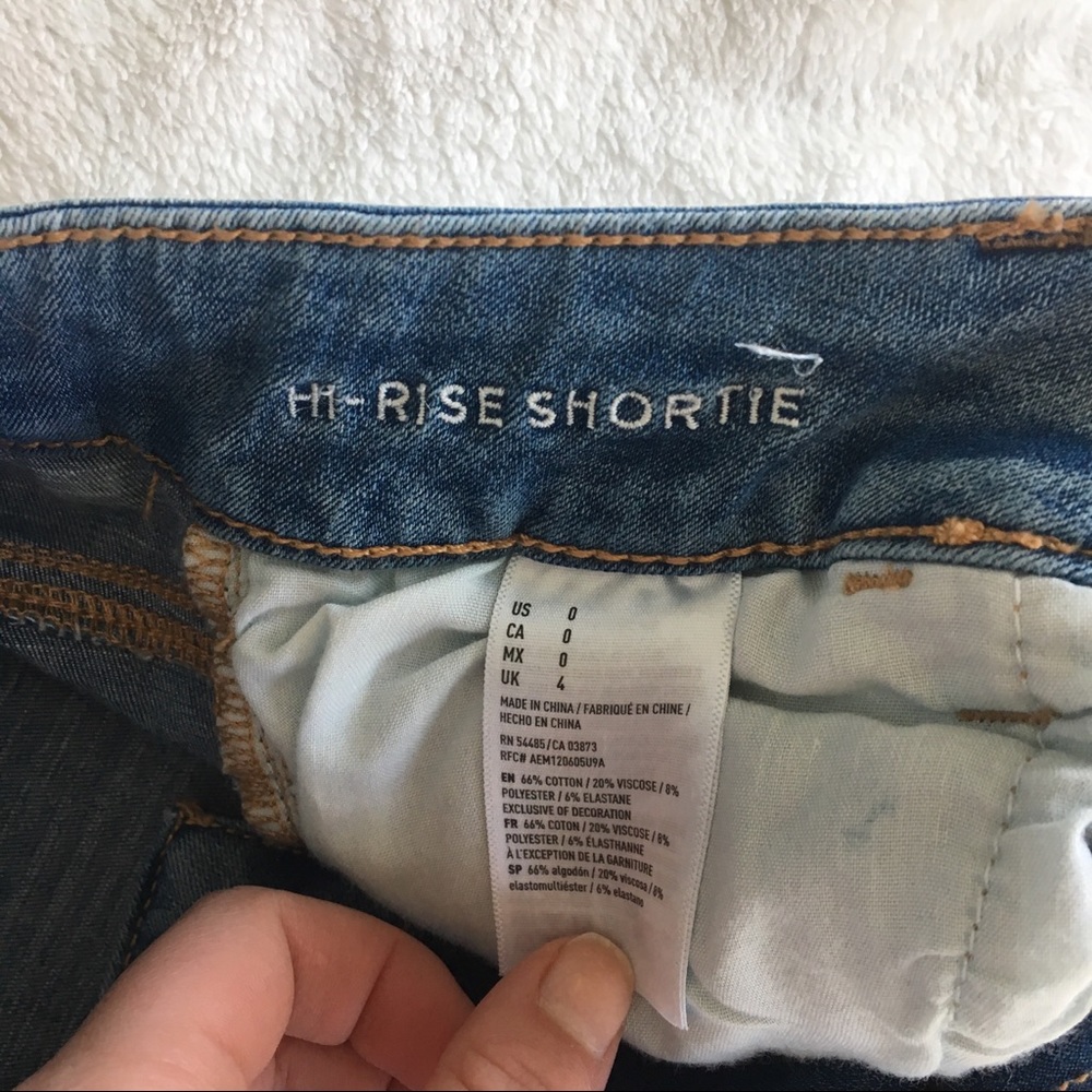 Hi-Rise Ripped Jean Shorts - Picture 3 of 4
